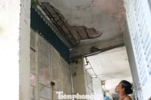 Chung cư xuống cấp, trần rơi lả tả