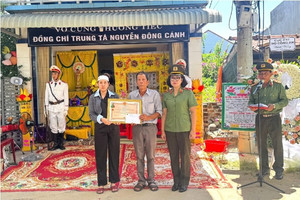Thủ tướng cấp Bằng Tổ quốc ghi công cho liệt sĩ, Trung tá Nguyễn Đông Cánh