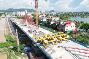 Sắp thông xe cầu vượt đường sắt Bắc - Nam tại tỉnh Thanh Hóa