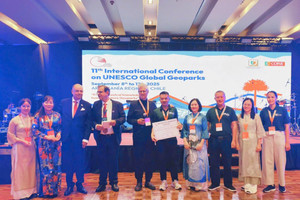 Công viên địa chất toàn cầu UNESCO ở miền Bắc Việt Nam nhận giải thưởng quốc tế