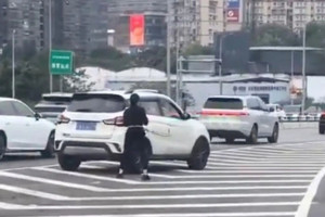 Nữ tài xế dừng xe giữa cao tốc, thản nhiên lắc vòng gây xôn xao mạng xã hội