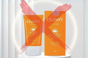 Kem chống nắng Esunvy Sun Care bị tạm ngừng lưu hành