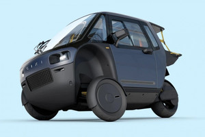 Mẫu xe điện ba bánh với bàn đạp có thể chạy tới 120km/h, mui kín như ô tô