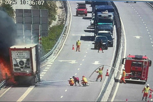 Chính thức thông tin về vụ cháy trên cao tốc Cam Lâm - Vĩnh Hảo xảy ra mới đây