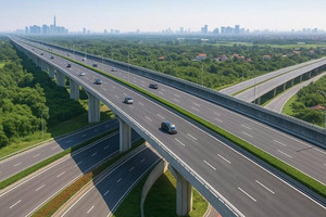 Tuyến đường kết nối sân bay lớn nhất miền Bắc tới Thủ đô gần 33.000 tỷ sắp đạt cột mốc quan trọng