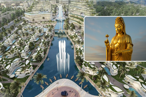 Tân Hoàng Minh từng muốn làm khu tâm linh có tượng Phật Quan Thế Âm Bồ Tát dát vàng 24K cao nhất thế giới, ngang ngửa tháp chọc trời 54 tầng