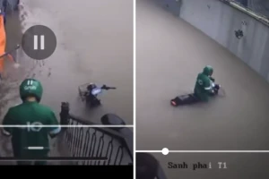 Nhà máy xe ở Hà Nội có xe điện 'tàu ngầm' rẻ hơn Vision, ngập gần hết yên nhưng Grab vẫn bon bon ship đồ