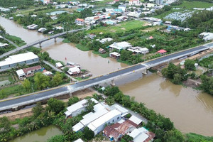 Ít ngày nữa, chính thức hoàn thiện cây cầu gần trăm tỷ, gia tăng kết nối 2 tỉnh miền Nam