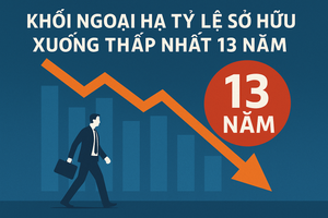 Khối ngoại giảm sở hữu xuống thấp nhất 13 năm ngay trước 'giờ G' nâng hạng TTCK Việt Nam