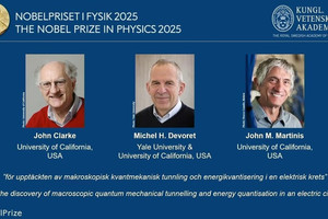 Giải Nobel Vật lý 2025 vinh danh người mở ra kỷ nguyên điện toán lượng tử