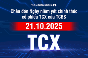 TCBS (TCX) báo lãi kỷ lục, cổ phiếu chào sàn HoSE ngày 21/10