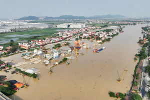 Lũ trên sông Cầu, sông Thương ở Bắc Ninh đang xuống