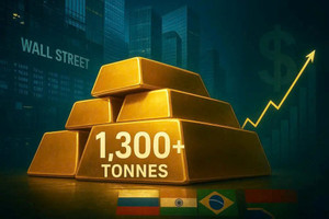 Phố Wall ‘ôm’ hơn 1.300 tấn vàng trước thời khắc quan trọng của BRICS: Tín hiệu cho kỷ nguyên mới ‘phi USD’?
