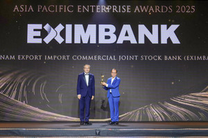Eximbank được vinh danh 'Doanh nghiệp xuất sắc Châu Á' và ' Doanh nghiệp tăng trưởng nhanh' tại Apea 2025