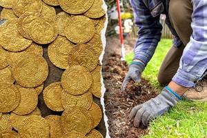 Cặp vợ chồng tìm thấy kho báu trị giá 8 tỷ đồng khi nhổ cỏ trong vườn