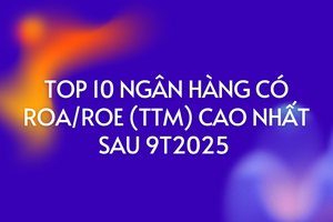 Top 10 ngân hàng sinh lãi tốt nhất cho cổ đông sau 9 tháng 2025: HDBank dẫn đầu, khối tư nhân chiếm ưu thế lớn