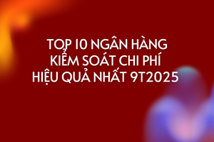 Top 10 ngân hàng có CIR thấp nhất 9 tháng đầu năm 2025: HDBank và Techcombank bứt phá nhờ hệ thống số hóa