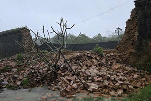 Hơn 15m tường di tích được UNESCO công nhận của Việt Nam đổ sập