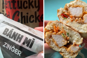 Khi KFC 'phải lòng' bánh mì Việt: Món Zinger Bánh Mì chính thức lên thực đơn toàn nước Úc, giá khoảng 170.000 đồng