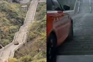 Dùng xe điện bắt chước Land Rover leo 999 bậc thang, hãng ô tô Trung Quốc nhận cái kết đắng