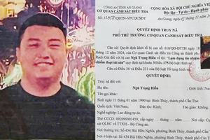 Truy nã Ngũ Trọng Hiền sinh năm 1990
