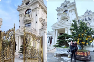 Cận cảnh lâu đài 2.000m2 bề thế, to nhất làng của gia đình Mailisa ở Hà Tĩnh