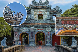 Cửa ra vào đẹp bậc nhất trong quần thể di sản cung đình Việt Nam: Tuyệt tác khảm sành sứ hơn 200 năm tuổi