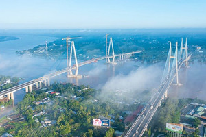 Cầu dây văng đầu tiên của người Việt: Hơn 5.000 tỷ, là tuyến đường quan trọng kết nối 2 tỉnh ĐBSCL