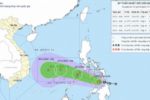 Bão số 15 sẽ liên tục tăng cấp khi vào Biển Đông