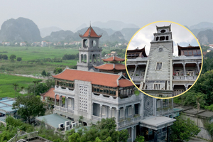 Biệt thự đá 3 tầng lớn nhất Việt Nam với bức phù điêu hàng chục tấn trên nóc: Xây không cần hồ vữa, hơn thập kỷ mới hoàn thành