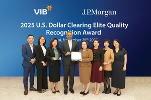 VIB được JP Morgan vinh danh Giải thưởng 'Chất lượng Thanh toán quốc tế xuất sắc năm 2025'