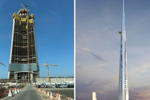 Siêu tháp chọc trời phá kỷ lục cao nhất thế giới: Gấp 3 lần tháp Eiffel, hình thành từ 80.000 tấn thép, chịu được gió mạnh