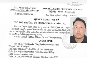 Truy nã Nguyễn Đăng Quân sinh năm 1986