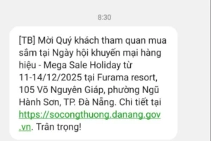 Đà Nẵng xác minh việc nhắn tin mang danh UBND TP mời mua sắm hàng hiệu