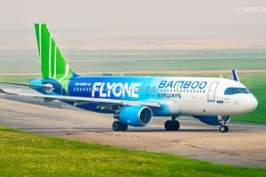 Logo FLC đã xuất hiện trở lại trên tàu bay của Bamboo Airways