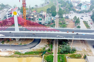 Cầu dây văng đầu tiên ở Thanh Hóa diện mạo đẹp mắt, chính thức thông xe sau 3 ngày nữa