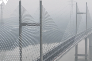 Cây cầu dây văng có tĩnh không cao nhất Việt Nam đã hoàn thành nhưng chưa thông xe