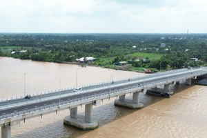 Thông xe cầu vượt sông 4.000 tỷ xóa bỏ toàn bộ các bến phà lâu đời, nối thông 2 tỉnh thành miền Tây
