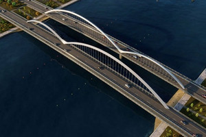 Hôm nay, Vingroup chính thức khởi công cầu vòm thép kết nối khu đô thị tỷ USD với sân bay quốc tế