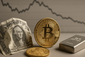 Đồng USD trước nguy cơ sụp đổ: Lý do thực sự châm ngòi cho làn sóng tăng giá vàng, bạc và Bitcoin vào năm 2026?