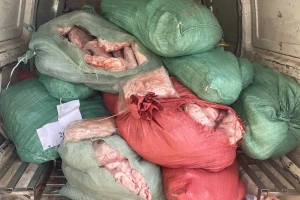 Phát hiện hơn 1,3 tấn thực phẩm động vật không rõ nguồn gốc ngay đầu năm mới