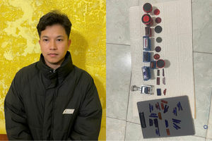 Khám xét khẩn cấp, bắt Nguyễn Văn Hạnh SN 1999, tịch thu nhiều con dấu giả, điện thoại, máy tính cùng nhiều giấy tờ liên quan