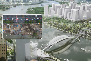 Cầu đi bộ nghìn tỷ vượt sông độc đáo nhất trên thế giới tại Việt Nam có sự góp mặt của ông lớn Nhật Bản đạt dấu mốc mới