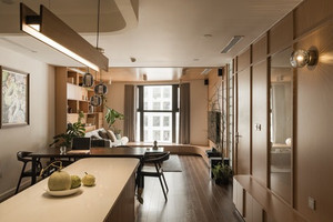 Căn hộ 125m2 bàn giao thô thành 'nhà sáng': Hành lang dài, góc cong vụn vẫn hóa tổ ấm thông minh