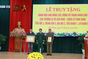 Chính thức truy tặng danh hiệu Anh hùng Lực lượng vũ trang nhân dân cho Thượng sĩ Vũ Văn Bình