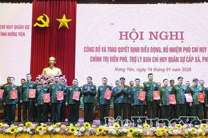 Điều động, bổ nhiệm 179 sĩ quan, quân nhân chuyên nghiệp về công tác tại Ban Chỉ huy Quân sự cấp xã