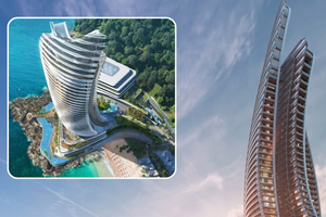 Tòa tháp chọc trời như cánh buồm vươn mình giữa biển khơi: Công trình kiến trúc biểu tượng mới tại đặc khu lớn bậc nhất Việt Nam