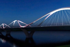 Siêu cầu 16.000 tỷ mang tên danh tướng huyền thoại bắc qua dòng sông biểu tượng của Thủ đô: Đại công trường tấp nập, sẽ đi vào hoạt động trong năm sau