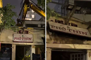 Chính thức phá dỡ quán Phở Thìn Bờ Hồ