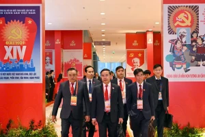 Hình ảnh đại biểu dự ngày làm việc thứ tư Đại hội XIV của Đảng